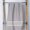 FRINGELESS Aegean Ecru Color Background Turkish Bath Towel