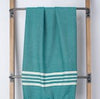 FRINGELESS Aegean Ecru Color Background Turkish Bath Towel