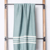 FRINGELESS Aegean Ecru Color Background Turkish Bath Towel