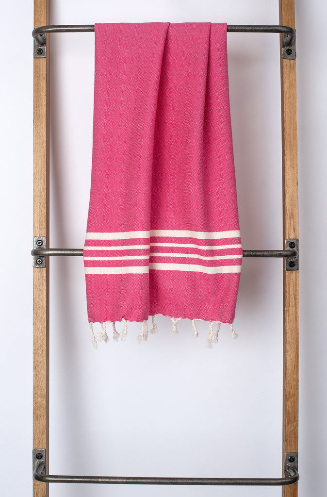 Aegean Ecru Color Background Turkish Bath Towel