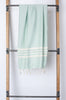 Aegean Ecru Color Background Turkish Bath Towel