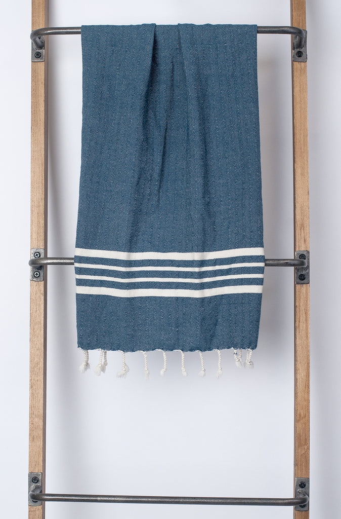 Aegean Ecru Color Background Turkish Bath Towel