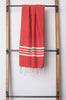 Aegean Ecru Color Background Turkish Bath Towel