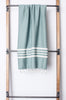 Aegean Ecru Color Background Turkish Bath Towel