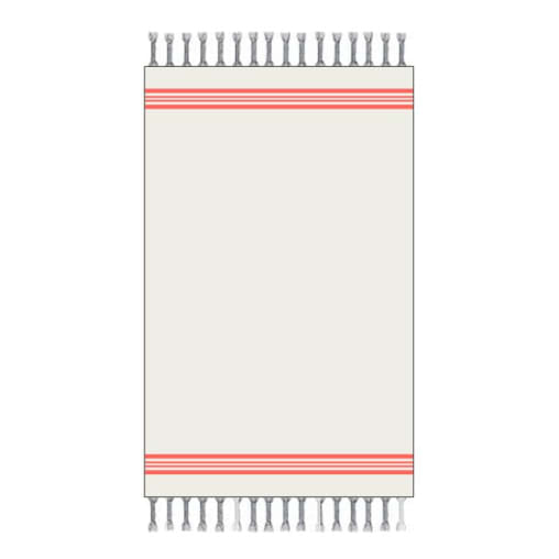 Aegean Ecru background with color stripe Turkish bath/beach towel